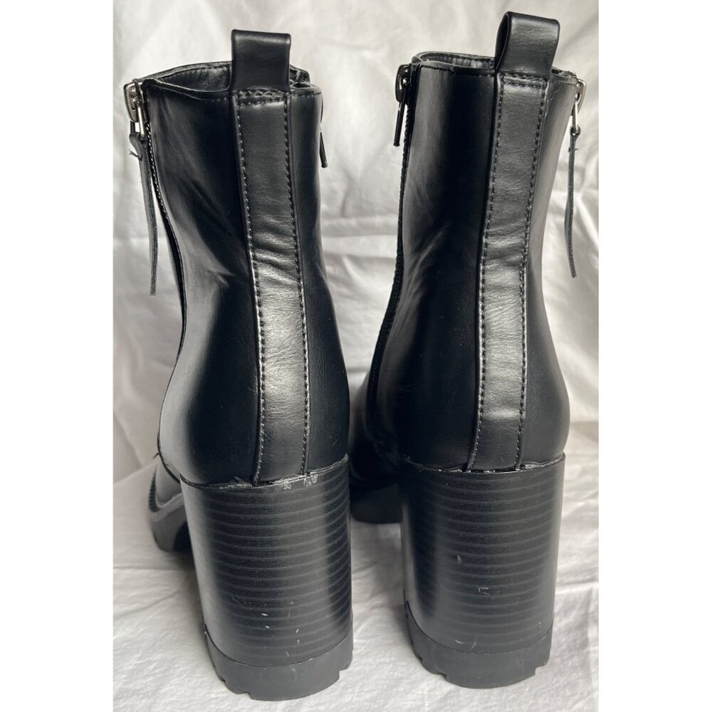 Esprit Perlina Black Chunky Boots Ankle Zip Lug High Heel Platform Casual Wom 7 - Picture 2 of 10